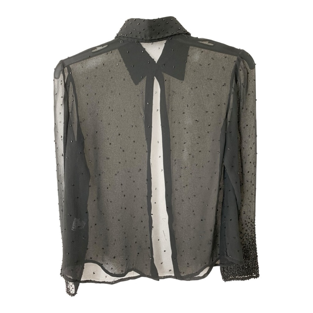 J Kara Black Beaded Top - Picture 2 of 5